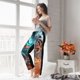 thumbnail image 5 of Balery Blue Dragon And White Tiger Pantalones de pijama para mujer, pijamas ultraligeros, pantalones de estar por casa-Small, 5 of 6