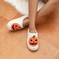 thumbnail image 6 of BERANMEY Halloween Slippers for Women Perfect Soft Plush Comfy Warm Slip-On Cute Womens Slippers Indoor Fluffy House Slippers for Women and Men Non-slip Fuzzy Flat Slides, 6 of 8