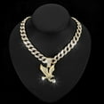 thumbnail image 2 of Miami Necklaces Cuban Pedant Necklace, Iced Out Bling Diamond Jewelry Silver/Gold Hip Hop Cuban Link Chains for Men Women, 2 of 6