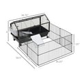 thumbnail image 5 of Pet Playpen Small Animal Playpen Cage w/ Rolling Caster, Water Bottle, 35" L,Guinea Pig Cage, 5 of 5