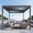 Gray, variant on Domi Outdoor Living 10'x10' Aluminum Louvered Pergola w/ Adjustable Roof, Built-in Gutter System, Rustproof Frame for Patio, Lawn, Deck & Backyard, White