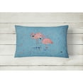 thumbnail image 2 of Carolines Treasures 8566PW1216 Flamingo Canvas Fabric Decorative Pillow, 12H x16W, multicolor, 2 of 3