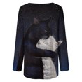 thumbnail image 5 of Blusa de manga larga con cuello redondo para mujer Pompotops gfhjh19512, 5 of 5