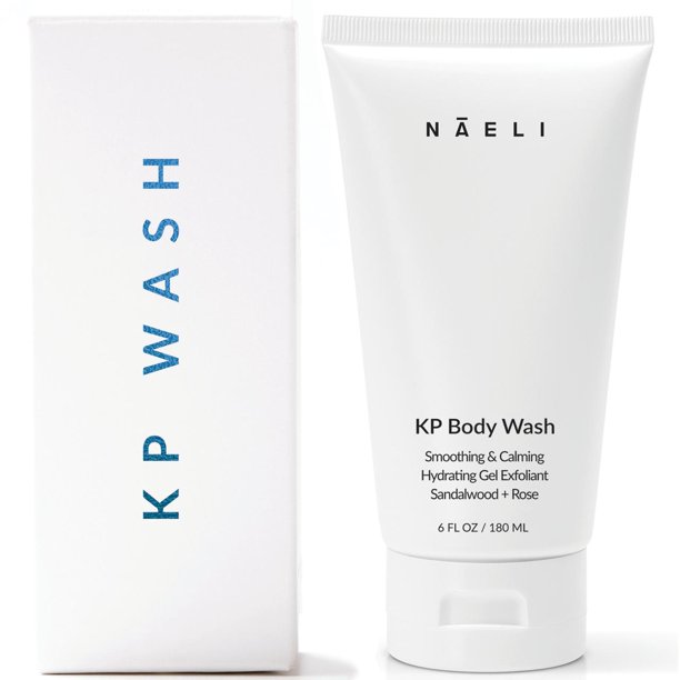 NAELI Glycolic Acid & Salicylic Acid Exfoliating KP & Acne Body Wash Cleanser Reduces Back