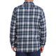 thumbnail image 3 of Camisas de hombre de ajuste slim con botones de manga larga a rayas en colores contrastantes con bolsillo en azul marino y blanco, 3 of 7
