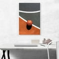 thumbnail image 2 of ARTCANVAS Basketball Ball On Court Home decor Canvas Art Print - Size: 26" x 18" (0.75" Deep), 2 of 9