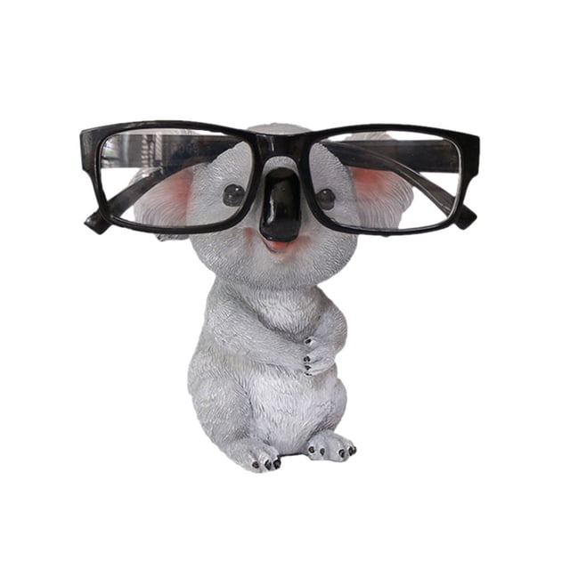 Inteprter Soporte para gafas de animales, soporte de exhibición creativo para gafas de sol de Koala, resina compacta y ligera Decoración del hogar