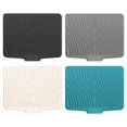 thumbnail image 5 of 15.75*12.99*0.59 inch Silicone Dish Drying Mat, Silicone Draining Drying Mat, Sink Drainer Mat Drain Pad for Kitchen Counter Dish Rack Sink Area(Gray), 5 of 7