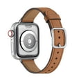 thumbnail image 3 of WFEAGL Leather Band iWatch SE Series Apple Watch Band 42mm 44mm 45mm Brown/Silver, 3 of 8