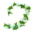 thumbnail image 4 of DOLITY Artificial Flowers Vines Spring Flower Wreath Holiday Wreath for Decor White, 4 of 9