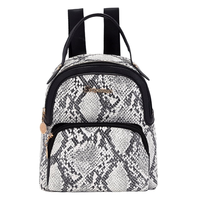 TIEVOSA Rentrée Scolaire Mode Femmes Fille Étudiante Fermeture Éclair Imprimé Animal Sac d'École Sac à Dos en Nylon