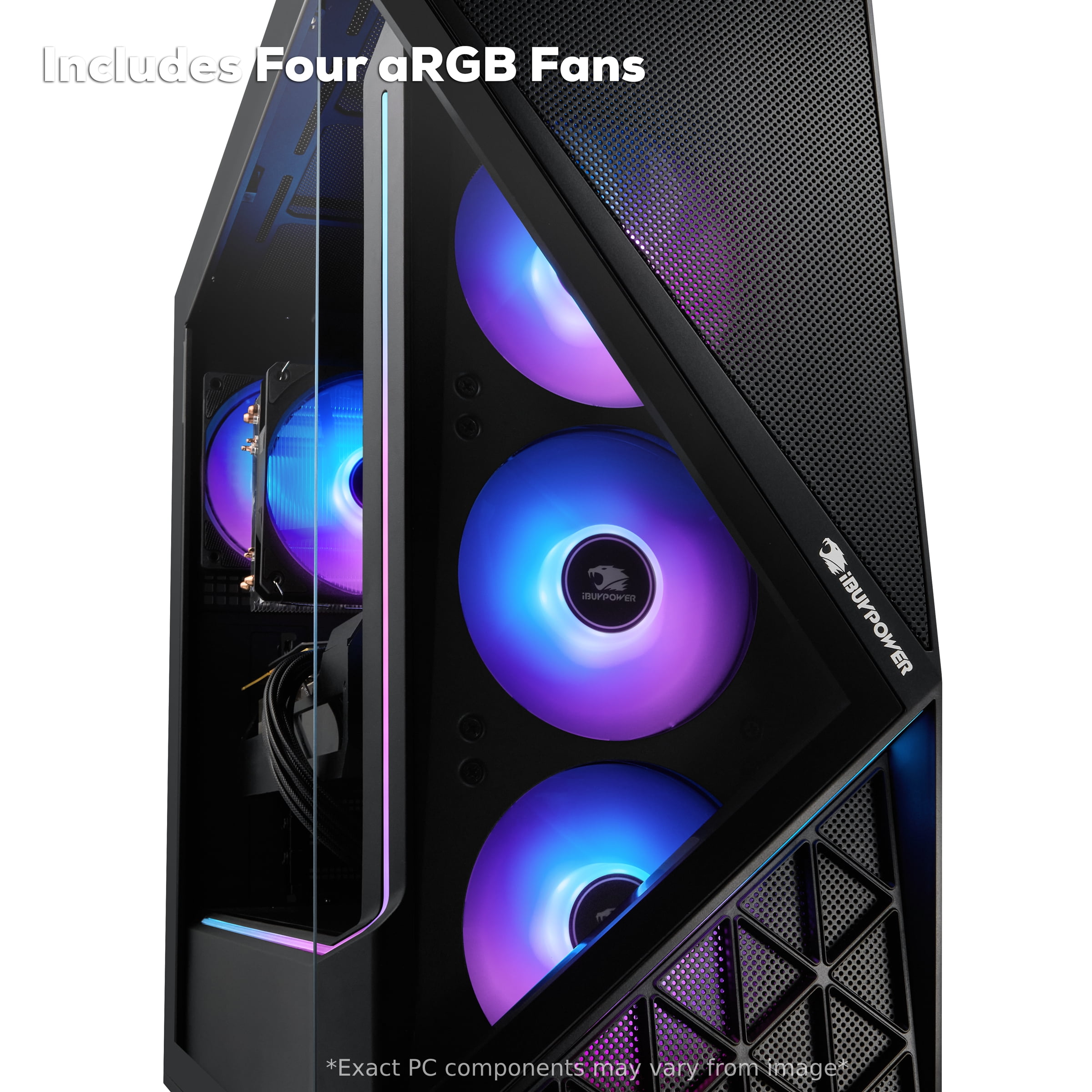 iBUYPOWER Slate Gaming PC Desktop Computer AMD Ryzen 7 7800X3D CPU, AMD Radeon RX 9070XT 16GB GPU, 32GB DDR5 RGB 5200MHz RAM, 1TB NVMe SSD, Windows 11 Home, Gamer Keyboard and Mouse - SBA7R97XT01