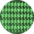 thumbnail image 1 of Ahgly Company Indoor Round Abstract Emerald Green Modern Area Rugs, 7' Round, 1 of 4