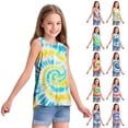 thumbnail image 3 of shoper Kids Tie Dye Tank Tops for Boys and Girls Sleeveless T Shirts Beach Tees Tank Tops Hippies Senior Tees, 3 of 4