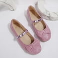 thumbnail image 6 of Rexoro Girls' Mary Jane Flats Kid Party Dress Shoes Princess Girl Shoes with Bow & Decor for Wedding Birthday Pink Glitter 12 Little Kid, 6 of 6