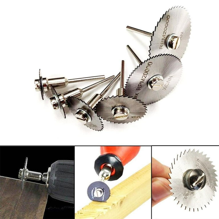 7PCS SET Disc Drill Blades and Mandrel For Drill Cutting L0Z0 Tool