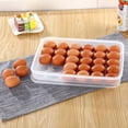 thumbnail image 2 of Contenedor de huevo plástico de 30 grillas de gran capacidad para huevos a prueba de golpes con tapa Bandeja de la caja de almacenamiento para refrigerador, 2 of 5