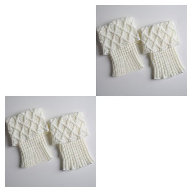 sweethay 1 par de puños para botas de ganchillo para mujeres y niñas, adornos de punto, calcetines para botas, calentadores de piernas de invierno Type5 NO5 sweethay CBP007867