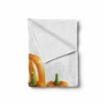 thumbnail image 2 of Autumn Pumpkin Soft Flannel Fleece Throw Blanket, Bunch of Fall Season Thanksgiving Fruits Drawing, Cozy Plush for Indoor and Outdoor Use, 60" x 80", Burnt Orange Olive Green, by Ambesonne, 2 of 6