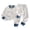 PJ957-Blue, variant on UAYOTSE Toddler Unisex Duck Printed Long Sleeve Pajama Set Crew Neck Pullover Top and Elastic Cuff Sleep Pants Sleepers Size 3-6 Months