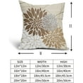 thumbnail image 6 of Grey Brown Dahlia Pillow Cover 18X18 Inch Gray Coffee Colored Throw Pillow Covers Spring Summer Floral Decorative Pillowcase Decor for Sofa Couch Bed Flower Print Square Linen Cushion Cover, Set of 2, 6 of 6
