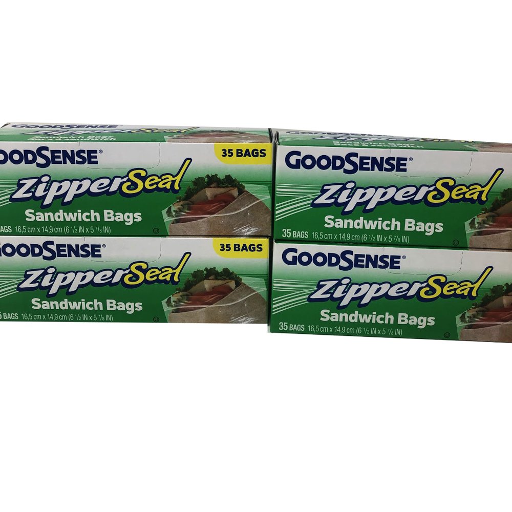 Goodsense Zipper Seal Sandwich Bags 35Bags Pack Of 4