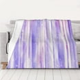 thumbnail image 5 of YFYANG Lightweight Warm Flannel Blanket, Purple Watercolor Texture Throw Blanket for Bed, Sofa, Travel, Camping, 80"x60", 5 of 7