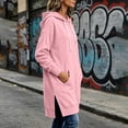 thumbnail image 7 of Kezqiaxn Womens Hoodie Fashion Solid Color Side Slit Casual Long Sweatshirts Long Sleeve Drawstring Pullover Tops with Pockets, 7 of 7