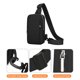 thumbnail image 5 of Outdoor Messenger Bag Men's And Women's Chest Bag Polyester Material Waterproof Sports And Leisure Adjustable Shoulder Bag Running Bag, 5 of 6