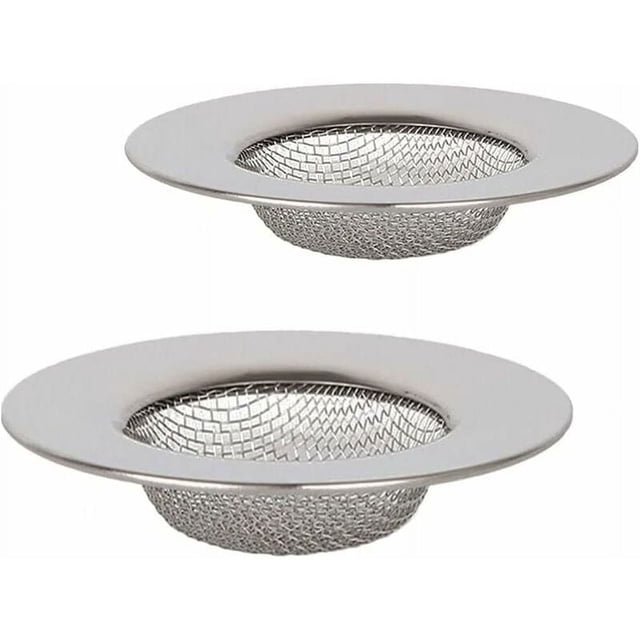 Filtro de fregadero de cocina de 2 piezas, filtro de fregadero de acero inoxidable, filtro de drenaje de acero inoxidable, colador de fregadero de cocina, para fregadero de cocina, baño, lavabo,
