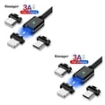thumbnail image 2 of Maoww Phone Fast Charging Cable Mobile Phone Data Sync Braided Design Cord Red Micro Cable 2m 2Set, 2 of 6