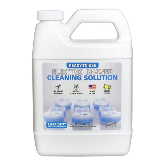 Solución limpiadora para afeitadoras Clark Shaving Co. 946 ml con recarga