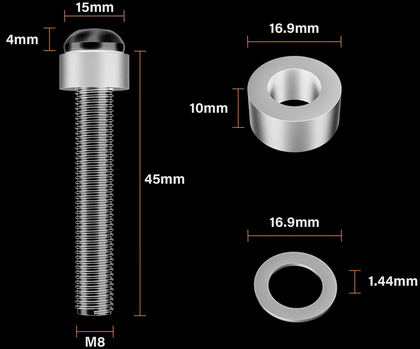 Buy M8 x 45mm VESA Mount Screws Bolts and Washers for Samsung Curved