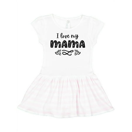 

Inktastic I Love My Mama- Hearts Gift Toddler Girl Dress
