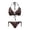 Candy Cane with Holly Print, variant on Women's Woodland Camo Halter Triangle Bikini Set - Sexy Tie Side Two Piece Swimsuit for Beach & Pool Vacations