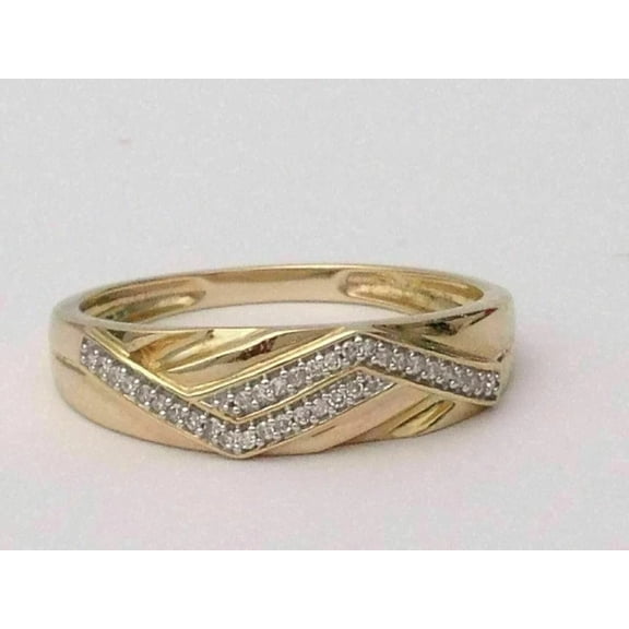 Atractive Look Men's Band Engagement Ring 14K Yellow Gold Plated Silver 2Ct Round Cut VVS1/D Diamond