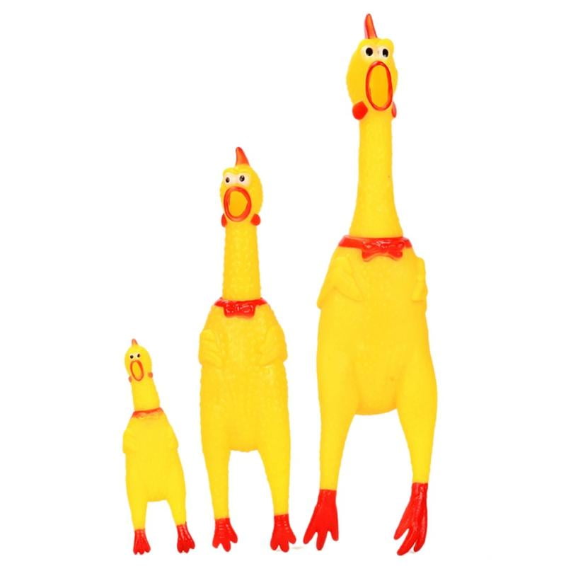 Screaming Rubber Chicken /Squeeze Chicken Toy, Prank Novelty Stress