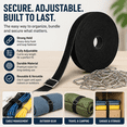 thumbnail image 2 of 1"x32ft Velcro Strap with 50 Metal Buckles, Adjustable Fastening Cable Strap for Efficient Storage, 2 of 7