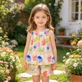 thumbnail image 2 of CAICJ98 Toddler Baby Summer Clothes Girl 3 6 12 18 Months 2T 3T 4T 5T Girls Outfits Cute Dinosaur Tank Tops+Shorts Outfits Lightweight Elastic Cotton Short Sets (Yellow,18-24 Months), 2 of 7
