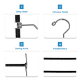 thumbnail image 3 of USTECH 5-Tier Arm Pants Hanger, Space-Saving Swing Hanger with Foam Padded Removable Arms, Durable Alloy Steel Closet Organizer with Capped Hooks, Pack of 1, 3 of 6