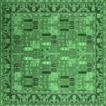 thumbnail image 1 of Ahgly Company Indoor Square Oriental Emerald Green Industrial Area Rugs, 3' Square, 1 of 4