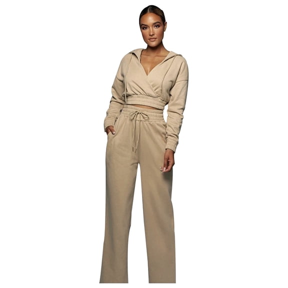 Vedolay Two Piece Set Women’s Fall Fall 2-Piece Fashion Set Beach Pants Sleeves Top and set,B L