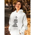 thumbnail image 2 of Keep Calm, Love Penguins Hoodie Women -SPIdeals Designs, Female XX-Large, 2 of 4