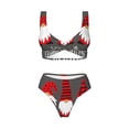 thumbnail image 4 of Daiia Chillin with My Gonme Women's Bikini Set Two Piece Swimsuit High Waisted Bikini Adjustable Straps Bikini Perfect for Beach, Pool, and Summer Vacation-Medium, 4 of 9