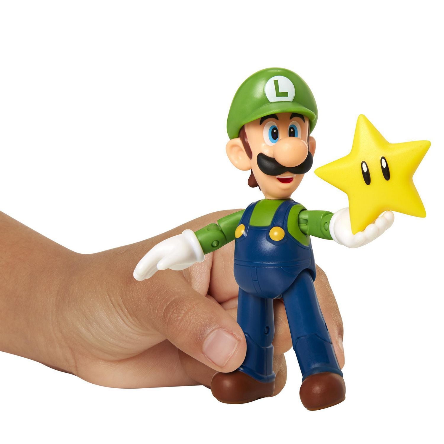 Nintendo 4" Luigi with Star Figure