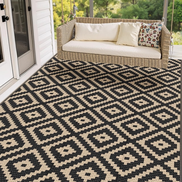 Alfombra de exterior Mattitude, 152 x 244 cm, impermeable y reversible