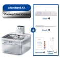 thumbnail image 1 of DownyPaws 2.5L Automatic Stainless Steel Cat Water Fountain 4000mAh Wireless Pet Drinker Battery & Sensor 2 in 1 Dispenser ShopWise Round, 1 of 7