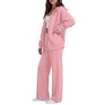 thumbnail image 4 of Evdexr Sweatsuits Womens 2 Piece Outfits Hooded Zip Up Long Sleeve & Pants Sweatshirts Lounge Set 2026 Fall Solid Workout Gym Tracksuits with Pockets S, 4 of 5