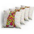 thumbnail image 5 of Ambesonne Modern Throw Pillow Cover 4 Pack, Cat Digital Colors, 24", Multicolor, 5 of 7