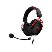 HyperX Cloud Alpha Wired Over-Ear Gaming Headset, Red